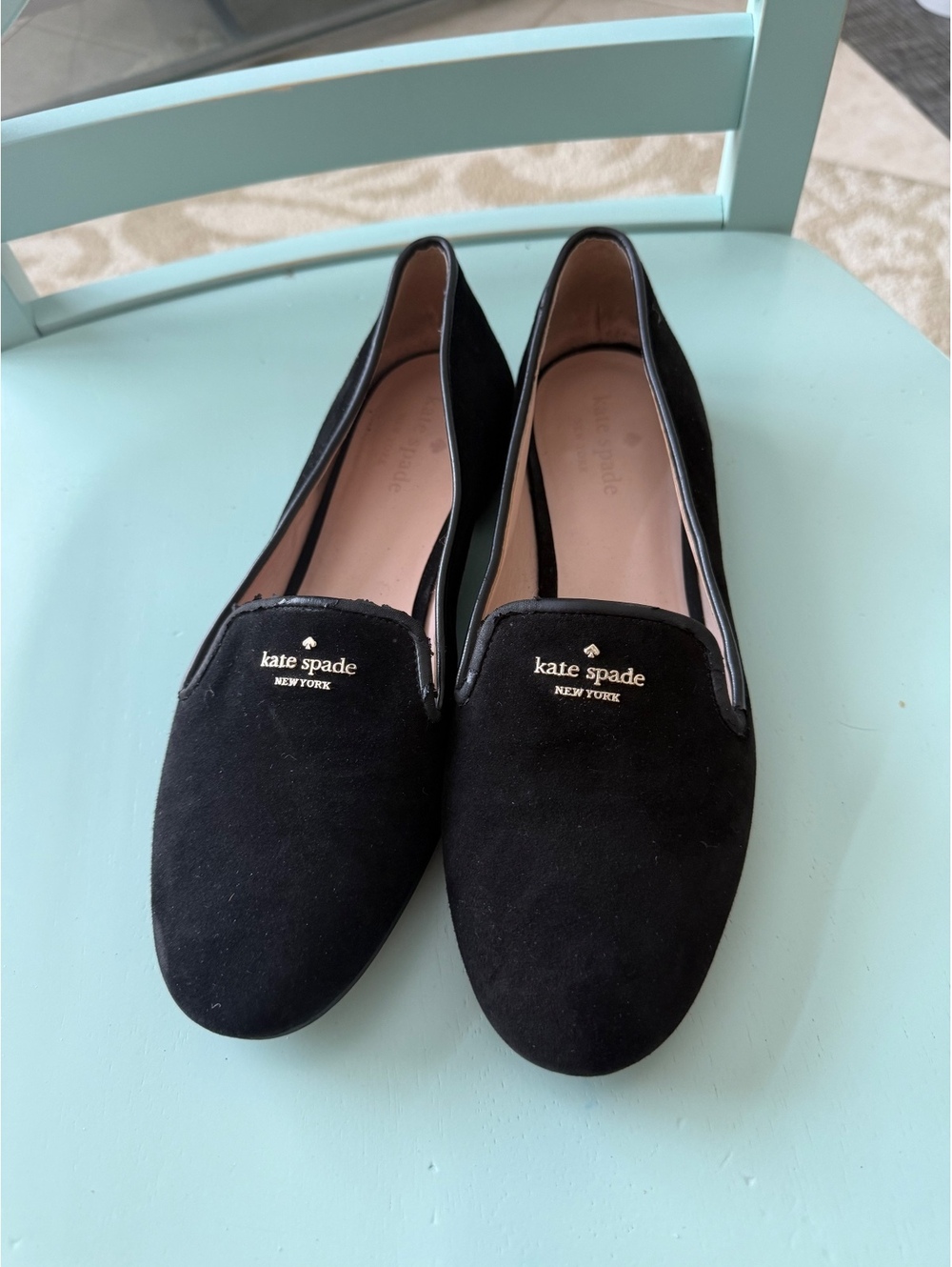 Kate Spade New York Claudia Black Leather Loafers Size 9.5B